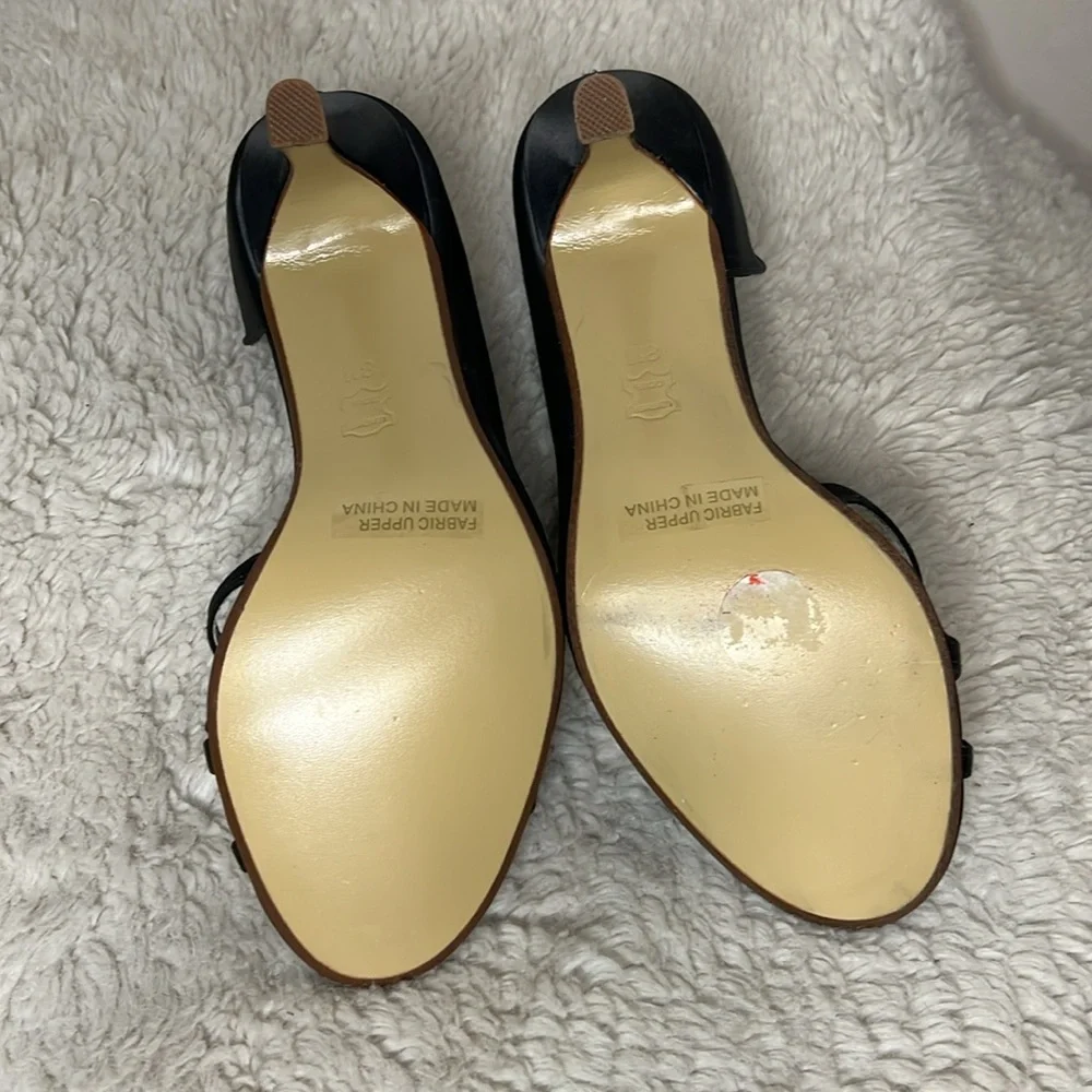 NIB TOUCH UPS black satin, with rhinestones sharmain 841M size 8 eight - Picture 3 of 7